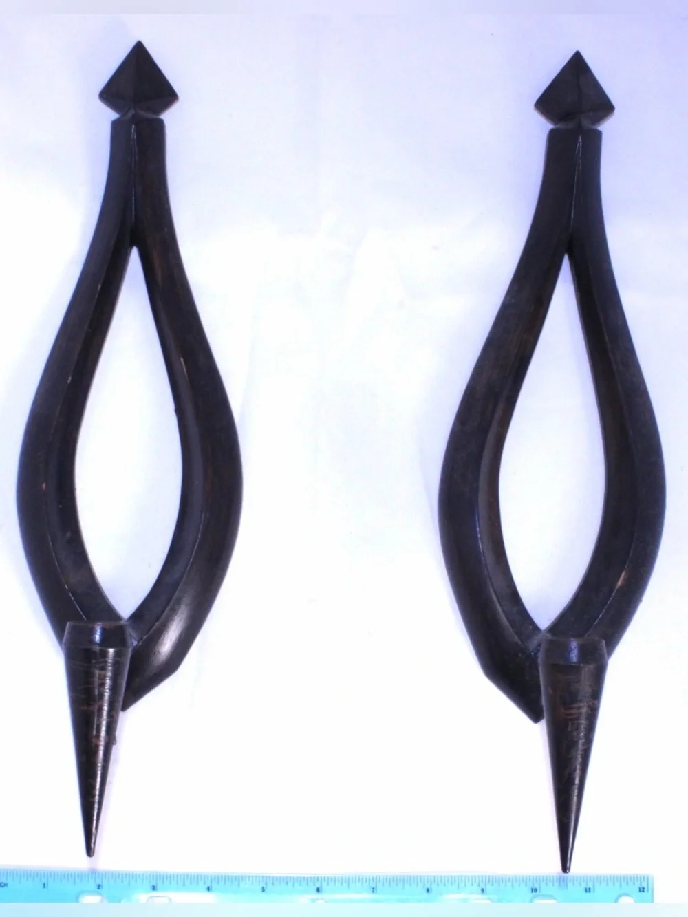 Vintage Syroco Mid-Century Modern Teardrop Wall Sconces